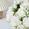 4 Packs Peonies Artificial Flowers, White Artificial Peonies, Silk Peonies Flowers Fake Peonies Artificial Flowers Peonies Bouquet for Centerpiece Table Wedding Party Home Decor
